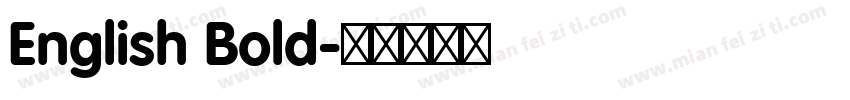 English Bold字体转换
